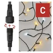 EMOS Standard LED sorolható karácsonyi füzér, villogó, 10 m, kültéri, meleg/hideg fehér D1AN02