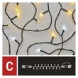 EMOS Standard LED sorolható karácsonyi füzér, villogó, 10 m, kültéri, meleg/hideg fehér D1AN02