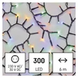 Emos LED karácsonyi fényfüzér süni, 6 m, kültéri és beltéri, többszínű, időzítő D4BM04