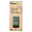 GP Akkumulátor töltő Charge 10 ultra gyors akkumulátortöltő és készlet AA 4 db + S491 B56499