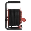 Kültéri kábeldob 25m 4 aljzat fekete gumi 230V/400V 3X1,0 mm2 H05RR-F3G IP44 P082251