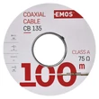 Emos koax kábel RG6 75ohm fehér háromszoros árnyékolt trishield 100m/tekercs S5382