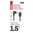 EMOS HDMI kábel 2.0 A-A dugó 90°, 1.5m 4K S10110