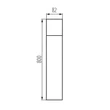 Kanlux VADRA 80 kültéri állólámpa 800 mm 1XE27 max.11W IP44 29013