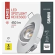 EMOS LED Spotlámpa 5W természetes fehér álmennyezetbe építhető 3 év garancia ZD3122
