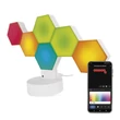 Emos GoSmart LED 5,5W okos dekorációs asztali lámpatest Hexagon fehér 6 részből álló RGBIC dimmelhető WiFi ZIW426R