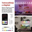 EMOS GoSmart RGBIC+CCT LED szalag 255 cm-es lánc, 12 rész, 7W, dimmelhető, WiFi, iOS, Android ZIW15CR