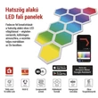 EMOS GoSmart LED-es lámpatest Hexagon, indító készlet, 10 rész, 19W RGBIC dimmelhető, WiFi  ZIW22AR