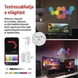 EMOS GoSmart LED-es lámpatest Hexagon, indító készlet, 10 rész, 19W RGBIC dimmelhető, WiFi  ZIW22AR