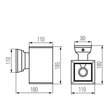 Kanlux Homlokzati antracit fali lámpatest E27 IP54 LART EL-160-GR 29832