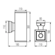 Kanlux Homlokzati antracit fali lámpatest E27 IP54 LART EL-260-GR 29833