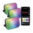 EMOS GoSmart kültéri LED reflektor, kezdő készlet, 3 darab, 14W, RGBIC dimmelhető, WiFi Cikkszám ZIW184R