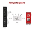 Emos GoSmart hosszabbító elosztó 2m 4 aljzat kapcsolós USB fehér-fekete PVC 1,5 mm2 P1422SM