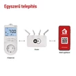 EMOS GoSmart 2 az 1-ben konnektoros, digitális termosztát időzítő funkcióval, schuko, WiFi P56601SH