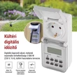 Emos Digitális időkapcsoló aljzat, kültéri, IP44 3 680W 230 V~/16(2) A max. P5525N