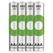 GP ReCyko NiMH Akkumulátor tölthető elem HR03 (AAA) 950mAh 4db B25114