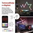 Emos GoSmart LED lámpatest Lines fehér 9 részből álló 34W RGBIC dimmelhető, WiFi ZIW249R