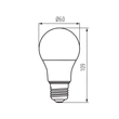 Kanlux IQ-LED LED izzó E27 7,8W 6500K hideg fehér 1055lm A60 36678