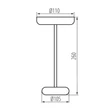 Kanlux Fluxy LED asztali lámpa fehér 1,7W 140lm 3000K meleg fehér IP44 37310