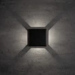 KANLUX REFAZI kültéri fali homlokzat fekete lámpatest LED 6W 360lm 4000K REFAZI EL 6W-F-B lámpa 39182