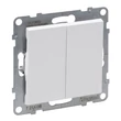 Legrand Suno 106+6 kettős váltókapcsoló keret nélkül 10AX, fehér 721108