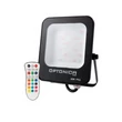 Optonica LED RGB SMD 10W 900Lm 90lm/W reflektor fényvető fekete testtel távirányítóval RGB IP65 5754
