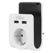 GAO Földelt lengő csatlakozóaljzat 2XUSB+ mobiltelefon tartóval 6005H