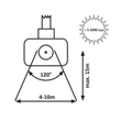 Rábalux flood LED reflektor mozgásérzékelővel fekete 20W 1800lm 4000K IP44 7067