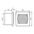 Kanlux CYKLON EOL 150B axiális fürdőszoba elszívó ventilátor 22W 200m3/h 150mm