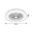 Rábalux Dalfon2 beltéri ventilátor LED 48W 1900lm 3000-6500 távirányítóval 71329