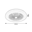 Rábalux Dalfon2 beltéri ventilátor RGB LED 48W 3500lm 3000-6500 távirányítóval 71333