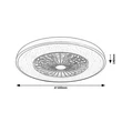 Rábalux Dalfon2 beltéri ventilátor LED 72W 2100lm 3000-6500 távirányítóval 71334