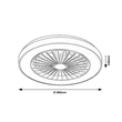 Rábalux Dalfon2 WIFI LED beltéri ventilátor távirányítóval 40W 2200Lm D48cm 71336
