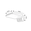 Rábalux Lasset LED kültéri napelemes lámpa 4,4W 200lm 4000K fekete IP54 77078
