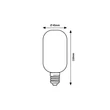 Rábalux LED izzó filament E27 T45 4W 250lm 4000K természetes fehér átlátszó 79006