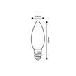Rábalux LED izzó filament E14 C35 2W 470lm 3000K meleg fehér 79011