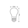 Rábalux LED izzó filament E27 G45 2W 470lm 3000K meleg fehér 79015
