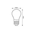 Rábalux LED izzó filament E27 A60 4W 840lm 4000K természetes fehér 79018