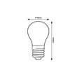 Rábalux LED izzó filament E27 A60 7W 1520lm 3000K meleg fehér 79019