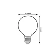 Rábalux LED izzó filament E27 G125 3W 30lm 1800K 79027