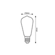 Rábalux LED izzó filament E27 ST64 4W 640lm 4000K természetes fehér 79028