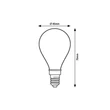 Rábalux LED izzó kisgömb filament E14 G45 6W 850lm 4000K természetes fehér 79032