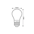 Rábalux LED izzó filament E27 A60 7W 850lm 2700K meleg fehér 79052