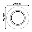 Avide beépíthető spotlámpa keret kerek króm billenthető GU10 foglalattal