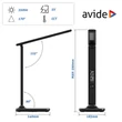 Avide Nathan LED asztali lámpa 6W 360Lm CCT fekete ABLDL-OLC-6W-BL