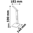 Avide Nathan LED asztali lámpa irodai bőrhatású fehér 6W 360Lm CCT ABLDL-OLC-6W-WH