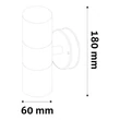 Avide kültéri fali lámpa fekete 180 mm IP44 Peka