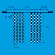 Home DLF 600/WH LED-es fényfüggöny, 2x3 m / 600 db hidegfehér LED, állófényű, fehér vezeték, sorolható, kül- és beltéri kivitel DLF 600/WH