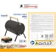 Home GR01 hordozható asztali grill nyitott vagy zárt fedél 22 cm rostélymagasság asztaltól GR01