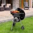 Home GR02 fedeles gömbgrill zománcozott, könnyen tisztítható fedél rozsdamentes hamugyűjtő tálca GR02